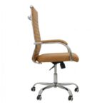 Cadeira Escritório Cadeira de Escritório Presidente LONDON Giratória - Base Cromada - Corino Fendi - 31091