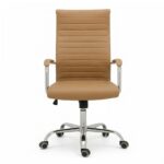Cadeira Escritório Cadeira de Escritório Presidente LONDON Giratória - Base Cromada - Corino Fendi - 31091