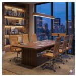 Cadeira Escritório Cadeira de Escritório Presidente LONDON Giratória - Base Cromada - Corino Fendi - 31091