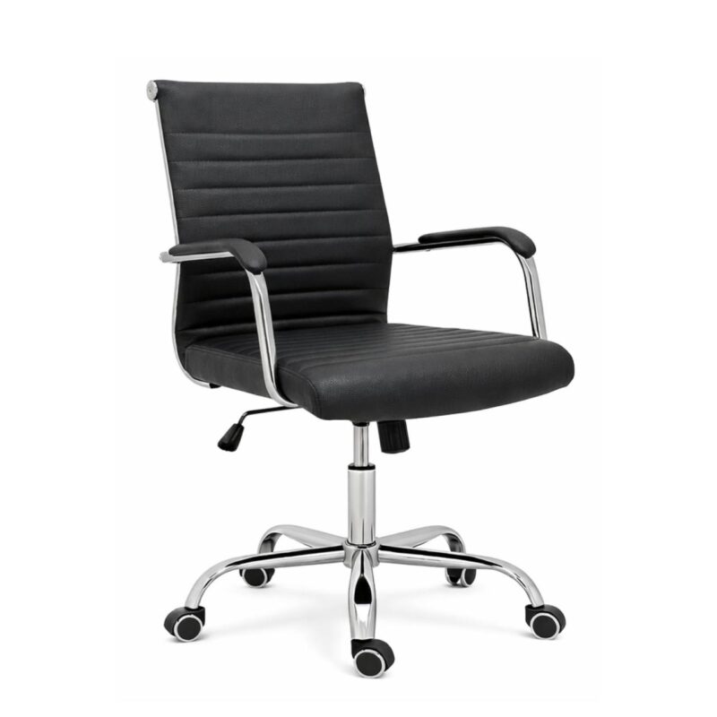 Cadeira Escritório Cadeira de Escritório Diretor LONDON Giratória - Corino Preto - 31094 Cadeira Escritório Cadeira de Escritório Diretor LONDON Giratória - Corino Preto - 31094
