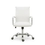 Cadeira Escritório Cadeira de Escritório Diretor LONDON Giratória - Corino Branco - 31095