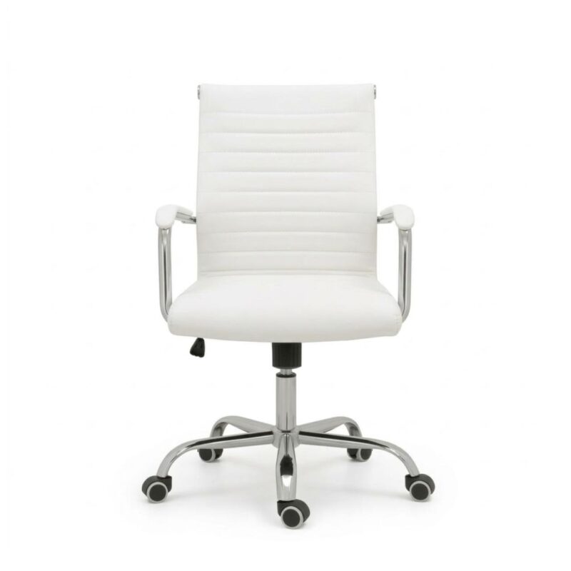 Cadeira Escritório Cadeira de Escritório Diretor LONDON Giratória - Corino Branco - 31095
