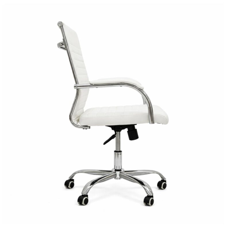 Cadeira Escritório Cadeira de Escritório Diretor LONDON Giratória - Corino Branco - 31095