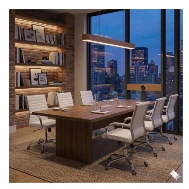 Cadeira Escritório Cadeira de Escritório Diretor LONDON Giratória - Corino Branco - 31095
