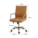 Cadeira Escritório Cadeira de Escritório Diretor LONDON Giratória - Corino Fendi - 31096