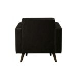 Sofá Escritório Poltrona Decorativa Roma – Design Retrô com Pés Palito - Corino Café - 62400