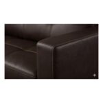 Sofá Escritório Sofá para Escritório 02 Lugares Slim Roma – Design Retrô com Pés Palito - Corino Café - 62401