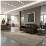 Sofá Escritório Sofá para Escritório 02 Lugares Slim Roma – Design Retrô com Pés Palito - Corino Café - 62401