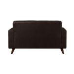 Sofá Escritório Sofá para Escritório 02 Lugares Slim Roma – Design Retrô com Pés Palito - Corino Café - 62401