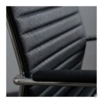Cadeira Escritório Cadeira de Escritório Presidente LONDON Giratória - Base Cromada - Corino Preto - 31089