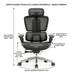 Cadeira Escritório Cadeira Presidente Giratória com Apoio de Cabeça APEX - Linha Premium - 30073