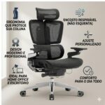 Cadeira Escritório Cadeira Presidente Giratória com Apoio de Cabeça APEX - Linha Premium - 30073