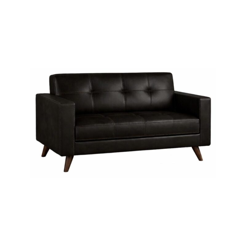 Sofá Escritório Sofá para Escritório 02 Lugares Slim Roma – Design Retrô com Pés Palito - Corino Café - 62401 Sofá Escritório Sofá para Escritório 02 Lugares Slim Roma – Design Retrô com Pés Palito - Corino Café - 62401