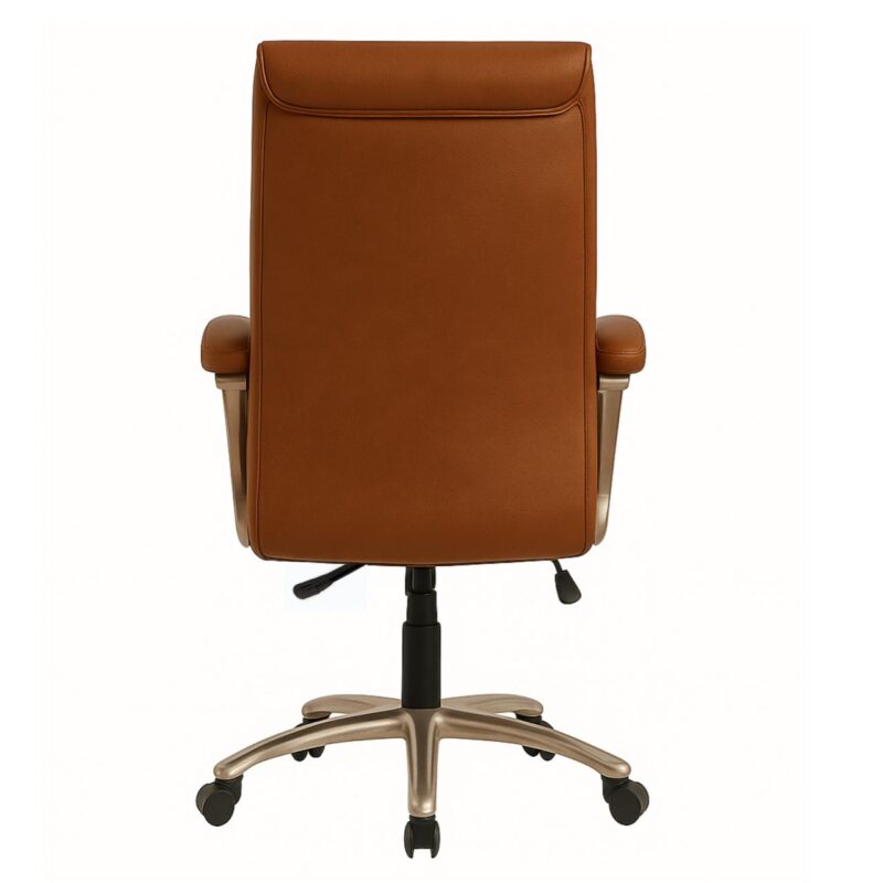 Cadeira Escritório Poltrona Presidente LUXO c/ mola Ensacada – COR CARAMELO - 30059