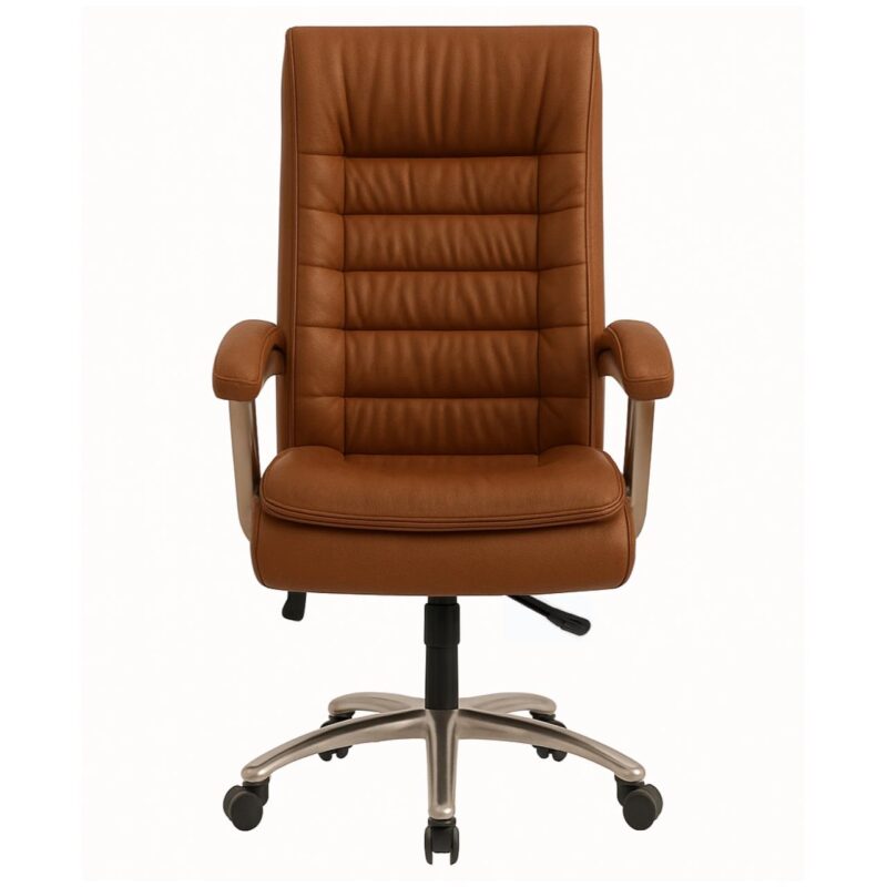 Cadeira Escritório Poltrona Presidente LUXO c/ mola Ensacada – COR CARAMELO - 30059