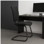 Cadeira Escritório B-ONE Base em "S" Preta - Corino Preto - 31032