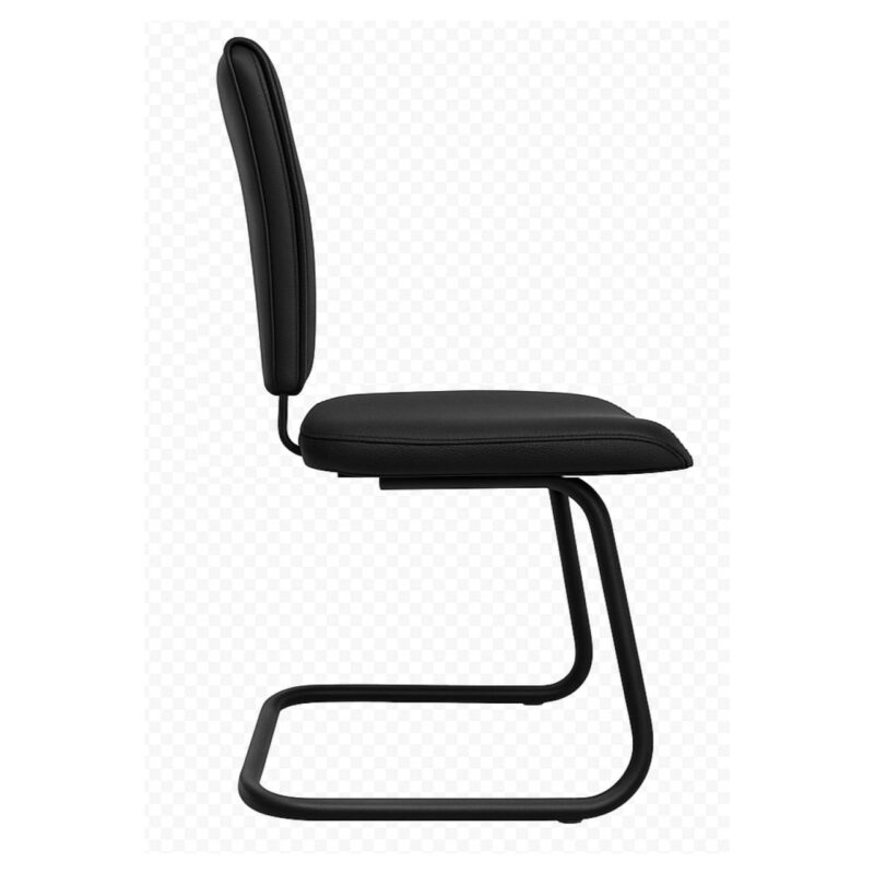 Cadeira Escritório B-ONE Base em "S" Preta - Corino Preto - 31032