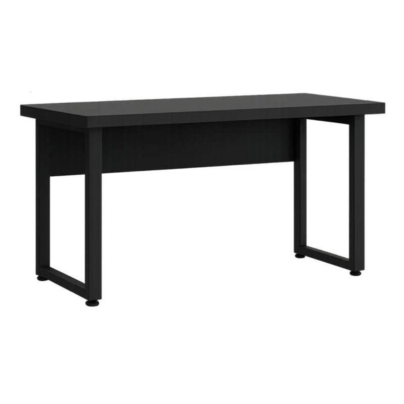 Móveis para Escritório Mesa Escritório PÉ QUADRO - 1,50x0,60m - S/ Gavetas - PRETO / PRETO - 26002