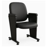Auditório Poltrona Auditório Rebatível  01 Lugar – Linha Premium - Corino Preto - 38101