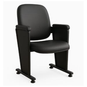 Auditório Poltrona Auditório Rebatível  01 Lugar – Linha Premium - Corino Preto - 38101
