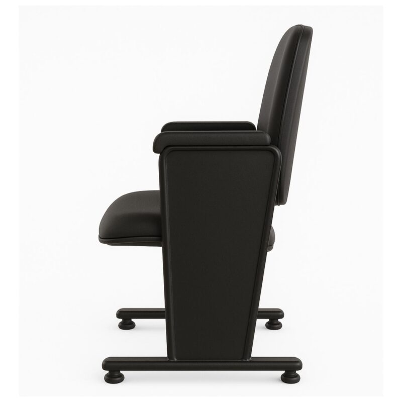 Auditório Poltrona Auditório Rebatível  01 Lugar – Linha Premium - Corino Preto - 38101