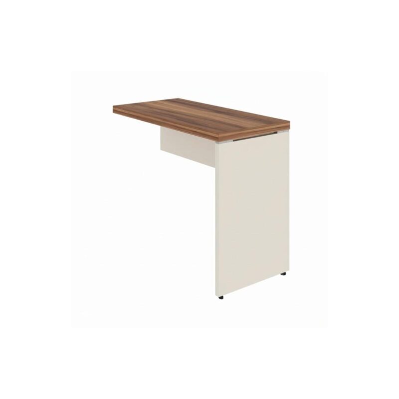 Móveis para Escritório Mesa AUXILIAR Simples - PÉ PAINEL - 0,90X0,45m - NOGAL SEVILHA / BRANCO - 34308