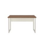 Móveis para Escritório Mesa de Escritório Industrial Amadeirada Pé Quadro 1,50x0,60m - Nogal Sevilha / Champanhe - 34302