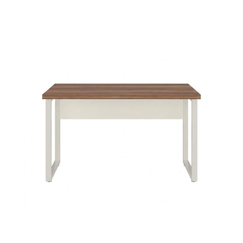 Móveis para Escritório Mesa de Escritório Industrial Amadeirada Pé Quadro 1,20x0,60m - Nogal Sevilha / Champanhe - 34303