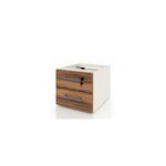 Móveis para Escritório Mesa de Escritório Dupla 40mm com Pé Metálico e Gavetas Home Office c/ ponto de tomada 1,20x1,35m - Cor Sevilha / Champanhe