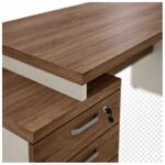 Móveis para Escritório Mesa para Escritório com Gaveteiro 3 Gavetas - 1,92x0,70m – Escrivaninha Home Office Amadeirada - Sevilha / Champainhe - 34405