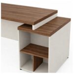 Móveis para Escritório Mesa para Escritório com Gaveteiro 3 Gavetas - 1,92x0,70m – Escrivaninha Home Office Amadeirada - Sevilha / Champainhe - 34405