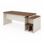 Móveis para Escritório Mesa para Escritório com Gaveteiro 3 Gavetas - 1,92x0,70m – Escrivaninha Home Office Amadeirada - Sevilha / Champainhe - 34405