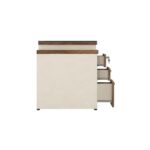 Móveis para Escritório Mesa para Escritório com Gaveteiro 3 Gavetas e Vidro Fumê – 1,92x0,70m - Escrivaninha Home Office - Sevilha / Champainhe - 34430