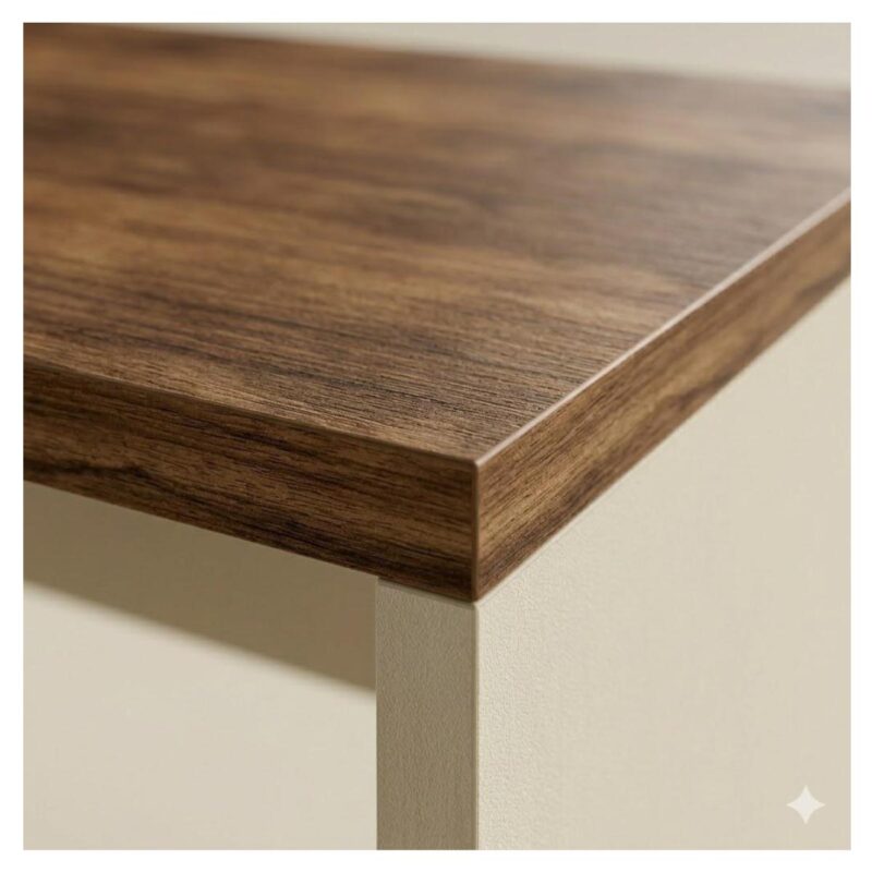 Móveis para Escritório Mesa de Escritório em L Diretor 192x160cm Tampo 40mm com Gaveteiro - Nogal Sevilha / Champanhe - 34431