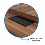 Móveis para Escritório Mesa de Escritório em L com Armário Integrado e Gaveteiro - 1,82x,1,80 – Elegância e Performance - 34602