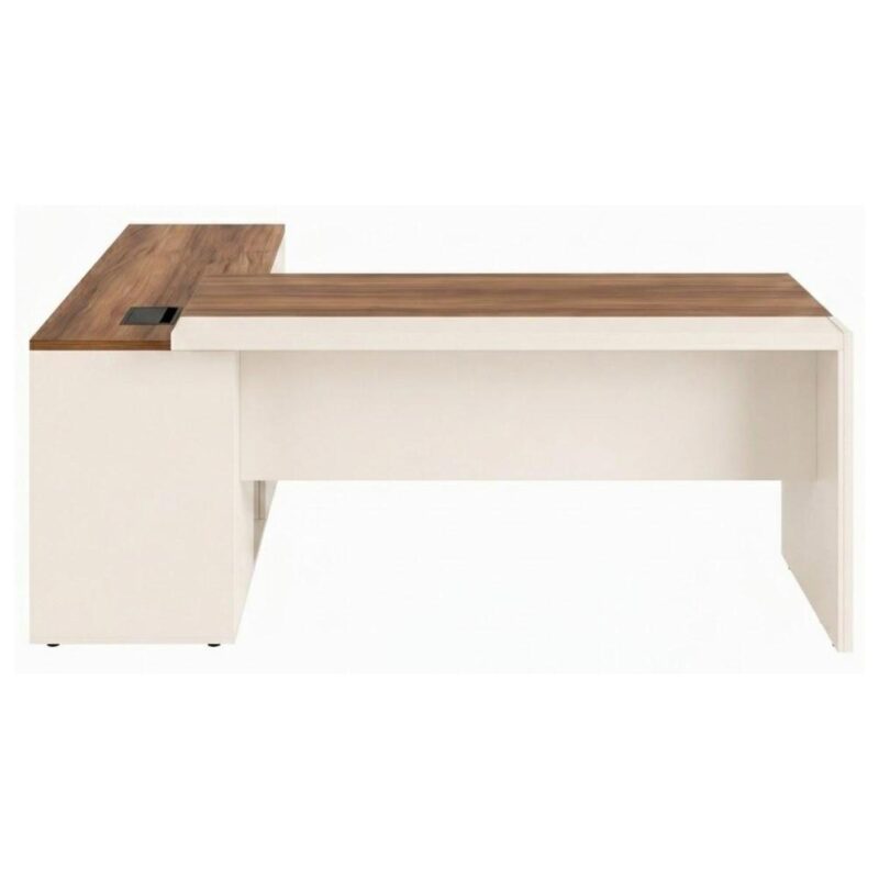 Móveis para Escritório Mesa de Escritório em L com Armário Integrado e Gaveteiro - 1,82x,1,80 – Elegância e Performance - 34602