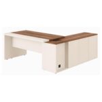 Móveis para Escritório Mesa de Escritório em L com Armário Integrado e Gaveteiro - 1,82x,1,80 – Elegância e Performance - 34602