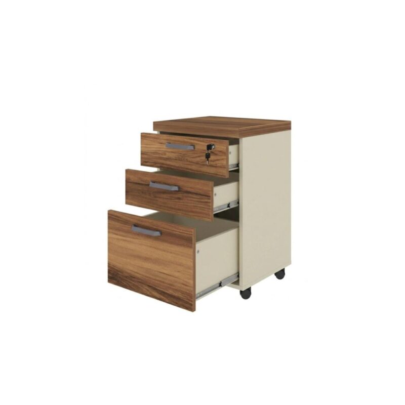 Móveis para Escritório Gaveteiro Móvel para Escritório com Chave -0,68x0,46x0,40cm - Organização e Segurança no Estilo - 34313