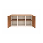 Móveis para Escritório Armário Baixo Credenza – 1,20×0,73X0,45m NOGAL SEVILHA/BRANCO - 34312