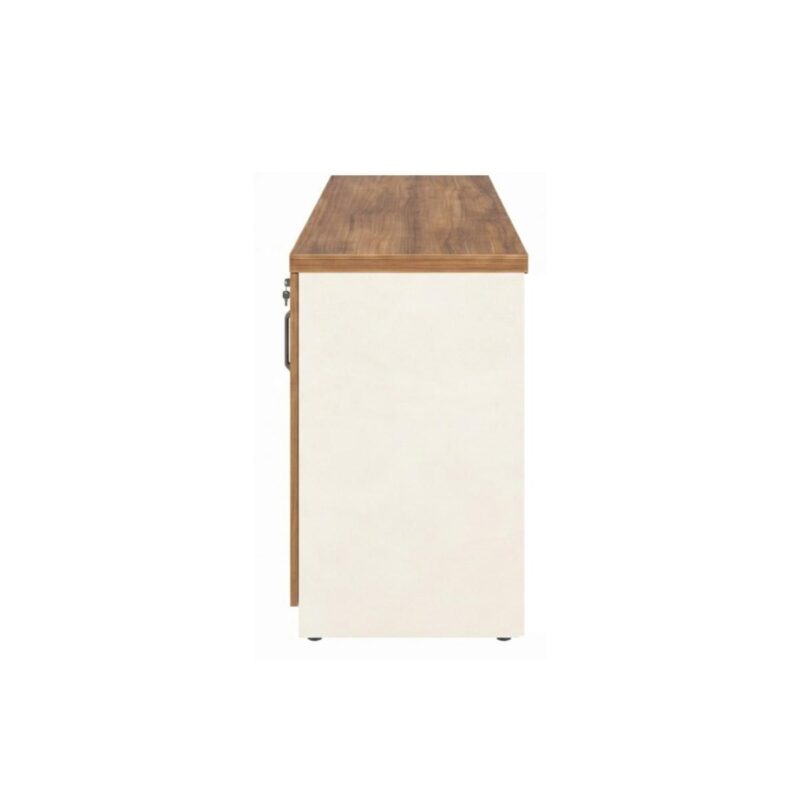 Móveis para Escritório Armário Baixo Credenza – 1,20×0,73X0,45m NOGAL SEVILHA/BRANCO - 34312