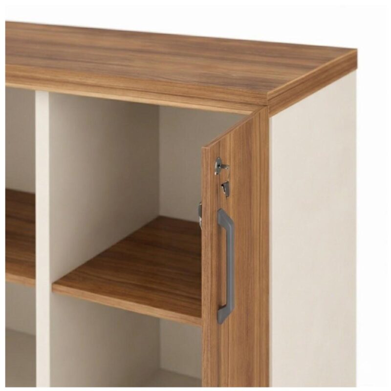 Móveis para Escritório Armário Organizador para Escritório e Home Office com Portas, Chave e Prateleiras 1,60x0,73x0,45m - 34502