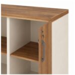 Móveis para Escritório Armário Baixo Credenza – 1,20×0,73X0,45m NOGAL SEVILHA/BRANCO - 34312