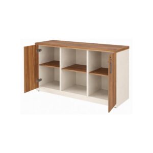 Armário Baixo Credenza – 1,20×0,73X0,45m NOGAL SEVILHA/BRANCO - 34312