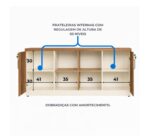 Móveis para Escritório Armário Organizador para Escritório e Home Office com Portas, Chave e Prateleiras 1,60x0,73x0,45m - 34502