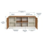 Móveis para Escritório Armário Organizador para Escritório e Home Office com Portas, Chave e Prateleiras 1,60x0,73x0,45m - 34502