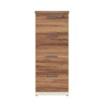 Móveis para Escritório Arquivo para Escritório 4 Gavetas com Chave e Suporte para Pasta Suspensa - Gaveteiro Organizador 127x46cm - 34314