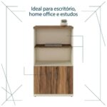 Móveis para Escritório Armário para Escritório com Chave e Prateleiras 161x80x45cm Nogal Sevilha - 34316