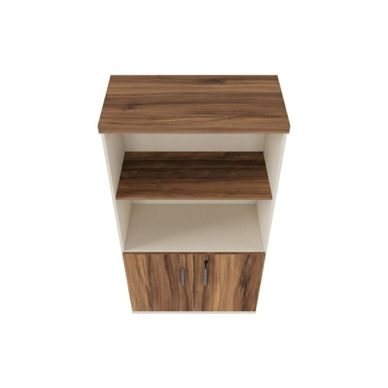 Móveis para Escritório Armário para Escritório com Chave e Prateleiras 161x80x45cm Nogal Sevilha - 34316