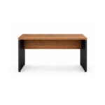 Móveis para Escritório Mesa de Escritório Executiva Reta – 1,70m x 0,70cm (Tampo 40mm) – Nogal Sevilha / Preto - 21474