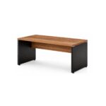 Móveis para Escritório Mesa de Escritório Executiva Reta – 1,50m x 0,60cm (Tampo 40mm) – Nogal Sevilha / Preto - 21472